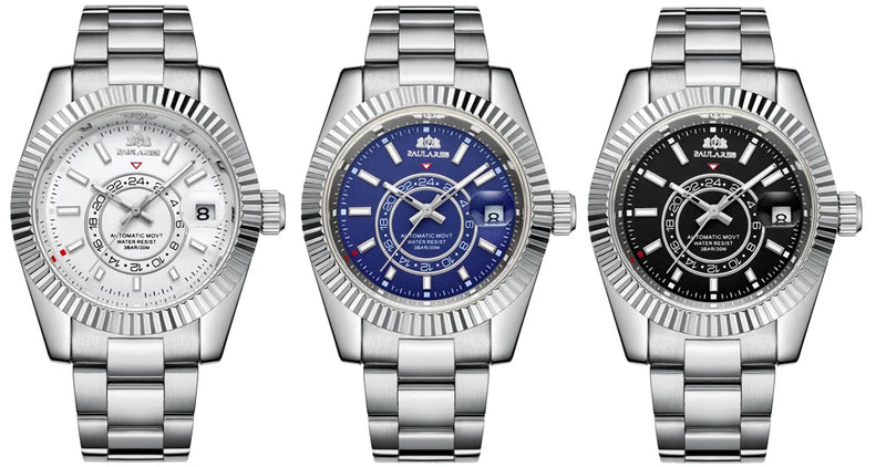 Automatic Watch for Men Mechanical Movement Stainless Steel Rose Gold Blue Luxury Sky 40mm Reloj Hombre Baratos