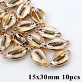 5-20pcsAcrylic Gold Plated Color Conch Sea Shell Charms Pendants Beads Jewelry Making Accessories DIY Handmade Necklace Bracelet