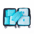 7/piece Travel Storage Bag Waterproof Organizing Clothes Travel Essentials Travelling Accesories Packing Multifunction Set Pouch