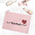 Personalized Makeup Bag Bridesmaid Maid of Honor Holiday Wedding Bachelorette Party Gifts Canvas Monogram Cosmetic Zipper Pouch