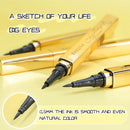 Small gold bar quick-drying eyeliner, naturally smooth, waterproof, sweat-proof, non-smudge liquid eyeliner