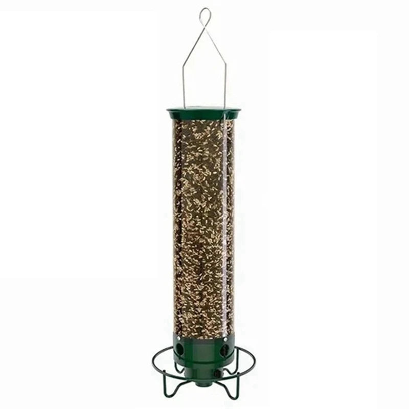 Outdoor Squirrel-Proof Hanging Bird Feeder Multiple Holes Bird Feeder Peanut Seed Standing Feeder Birds Food Holder