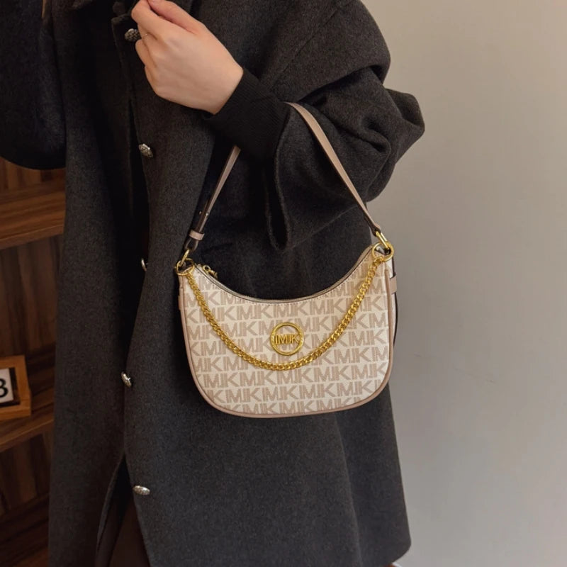 New Fashion Women's Bag Trend Brand Retro Chain Shoulder Crossbody Bag High Quality Versatile Armpit Bag Designer Luxury Handbag
