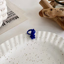 Velvet Bowknot Ring for Women Girls Blue Red Bow-knot Cute Rings Gift for Girlfriend Lover Korean Fashion Wedding  Jewelry