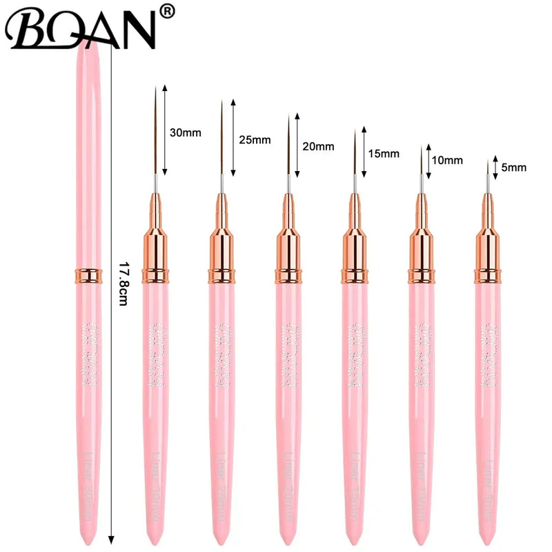 1pcs Marbled Nail Brush Gel Brush For Manicure Acrylic UV Gel Extension Pen Nail Polish Painting Drawing Brush Liner Nail Brush