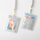 XMESSUN New Embossed Snake Pattern Lanyard Card Holder For Men Women Fashion ID Card Holder Leather Monogrammed Letters