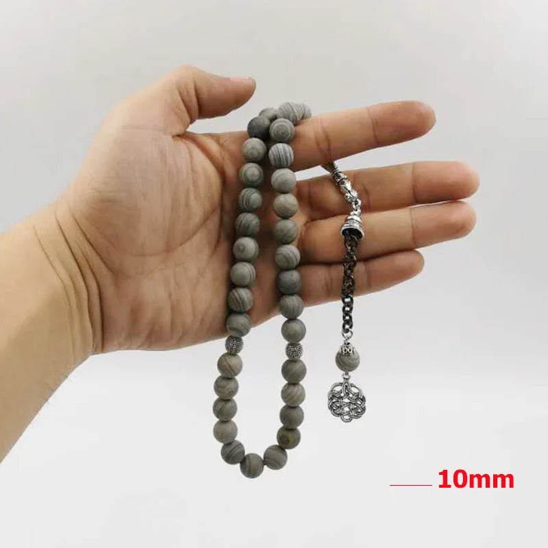 Natural GRAIN STONE tasbih Muslim GIFT man misbaha prayer beads 33beads EID Ramadan gifts Arabic fashion bracelet
