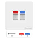 AMPCOM RJ11 RJ45 Faceplate Wall Socket Wallplate Face plate 1-Port 2-Port 4-Port Networking Telephone Socket Outlet Mount Panel