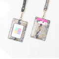 XMESSUN New Embossed Snake Pattern Lanyard Card Holder For Men Women Fashion ID Card Holder Leather Monogrammed Letters