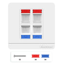 AMPCOM RJ11 RJ45 Faceplate Wall Socket Wallplate Face plate 1-Port 2-Port 4-Port Networking Telephone Socket Outlet Mount Panel