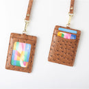 XMESSUN New Embossed Snake Pattern Lanyard Card Holder For Men Women Fashion ID Card Holder Leather Monogrammed Letters