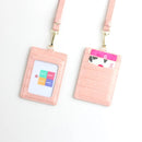 XMESSUN New Embossed Snake Pattern Lanyard Card Holder For Men Women Fashion ID Card Holder Leather Monogrammed Letters