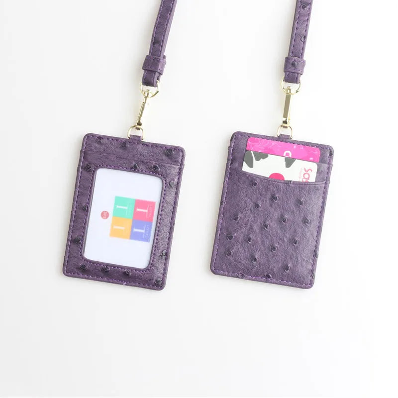 XMESSUN New Embossed Snake Pattern Lanyard Card Holder For Men Women Fashion ID Card Holder Leather Monogrammed Letters