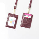 XMESSUN New Embossed Snake Pattern Lanyard Card Holder For Men Women Fashion ID Card Holder Leather Monogrammed Letters