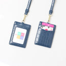 XMESSUN New Embossed Snake Pattern Lanyard Card Holder For Men Women Fashion ID Card Holder Leather Monogrammed Letters