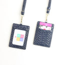 XMESSUN New Embossed Snake Pattern Lanyard Card Holder For Men Women Fashion ID Card Holder Leather Monogrammed Letters