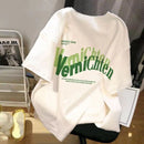 Cartoon Print Ice Silk Short Sleeve T-Shirt