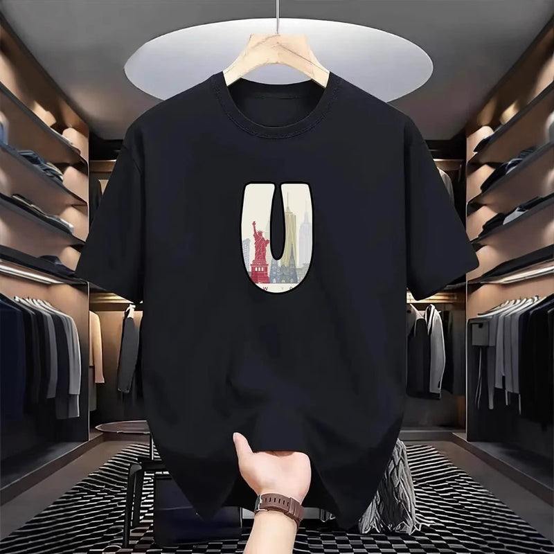 Men's Mesh Print Casual T-Shirt