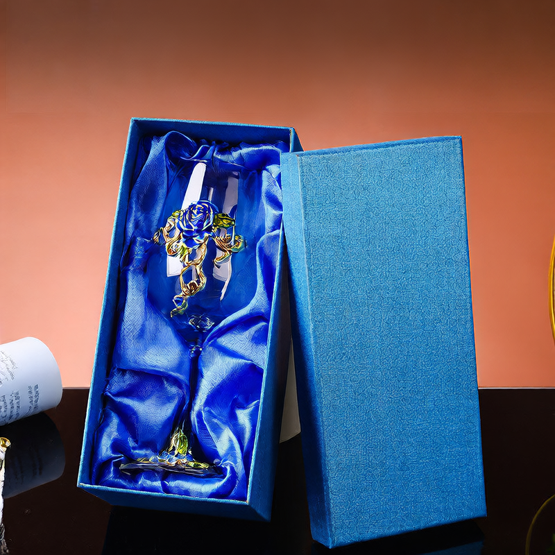 Enamel-colored red wine cup set