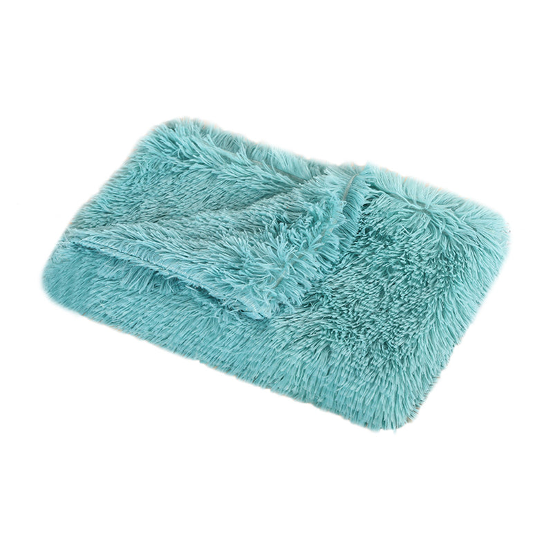 Plush Pet Blanket for Dogs and Cats, Warm Long Hair Indoor Bed Mat