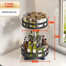 Adjustable Rotatable Metal Kitchen Spice Storage Rack