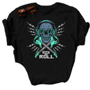 Rock Skull Printed Short Sleeve T-Shirt