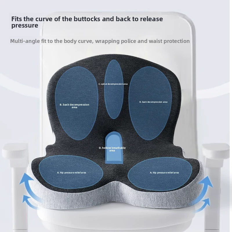 Memory Foam Seat Cushion with Backrest for Office and Home