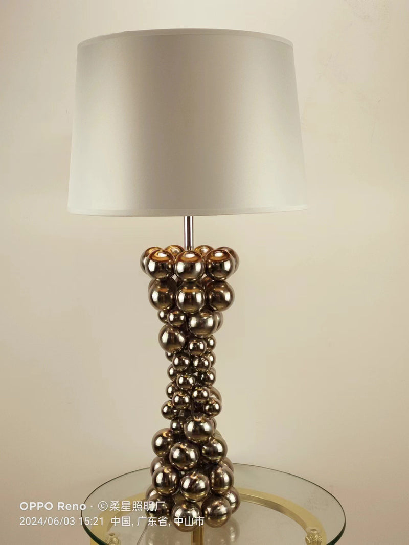 Stainless steel round ball luxury desk lamp