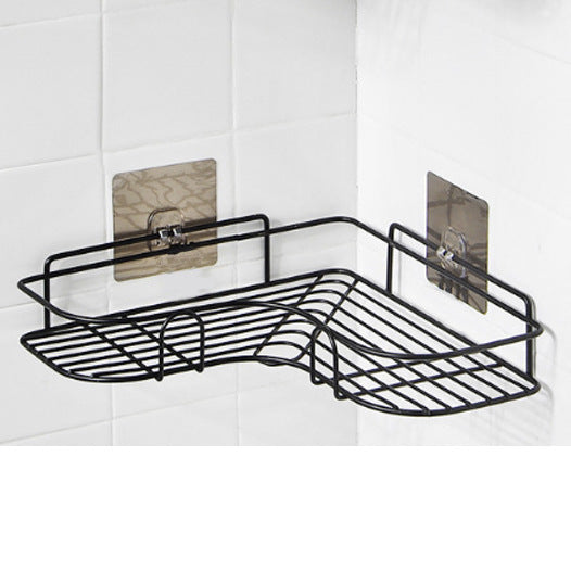 Iron triangular storage rack, corner bathroom