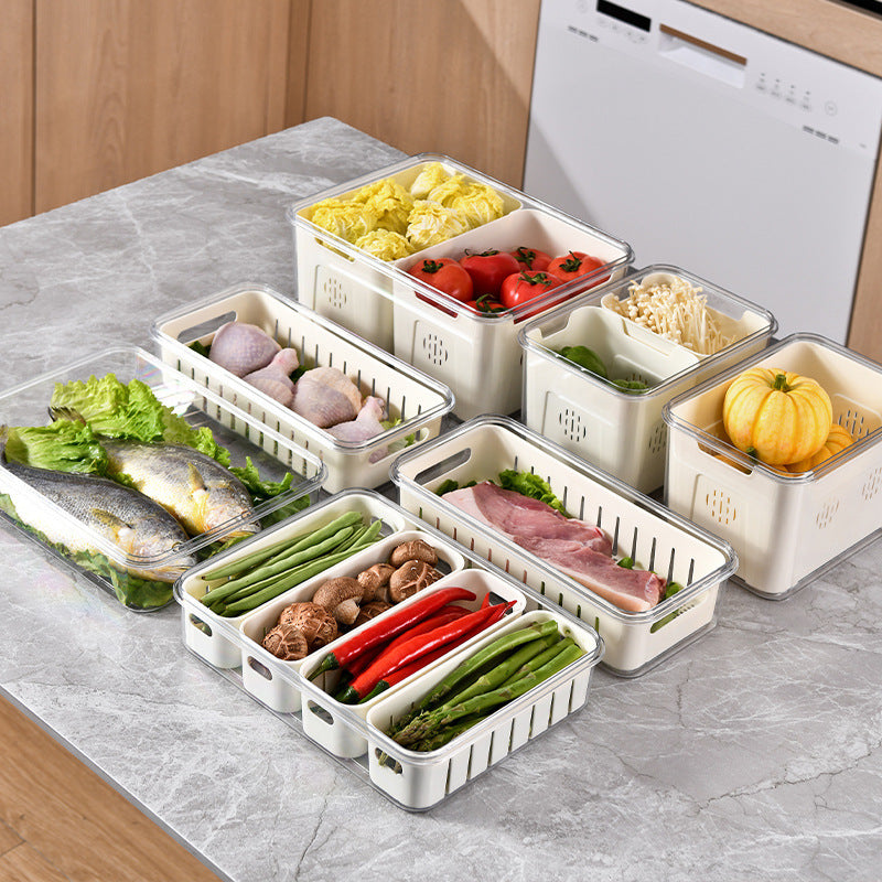 Transparent Compartment Food Storage Box with Handles