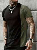 Men's multi-color casual short-sleeved T-shirt
