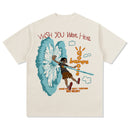 Retro Travis Scott Hip Hop Cartoon Printed Cotton T-Shirt