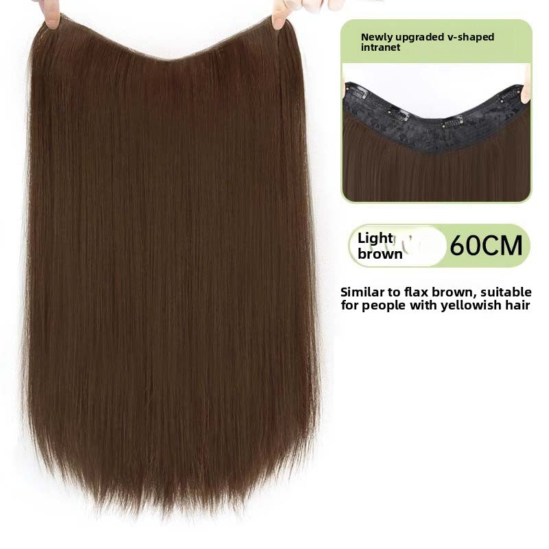 A light and thin faux seamless wig