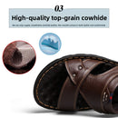 Men's Leather Sandals with Anti-Slip Sole
