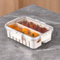 Transparent Compartment Food Storage Box with Handles