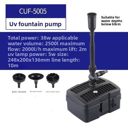 Pond Circulating Water Pump with UV Light for Fountain and Filtration