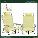 63x65x82cm, Yellow, Aluminium Beach Chair, Oxford Cloth, Silvery-white Aluminium Tube