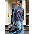 Embroidered Letter Cotton T-shirt