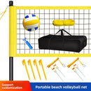 Portable beach volleyball net game beach lawn volleyball net combo suit portable volleyball net suit