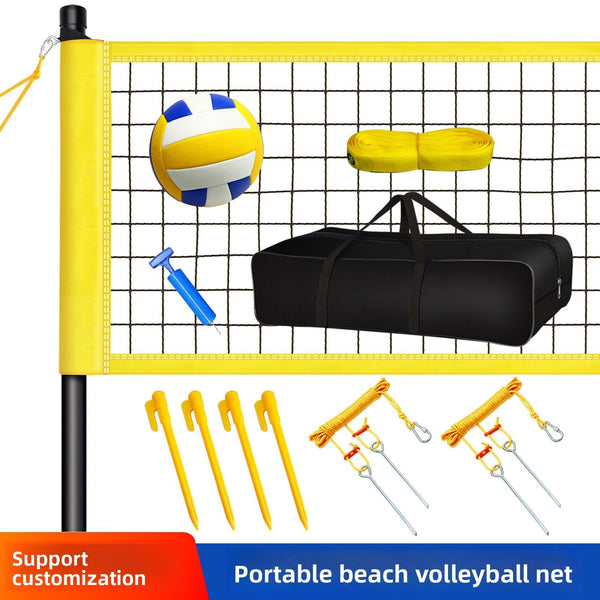 Portable beach volleyball net game beach lawn volleyball net combo suit portable volleyball net suit