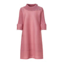 Pleated Temperament Black Dress Spring Dress