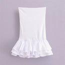 Stitching Tube Top Short Dress