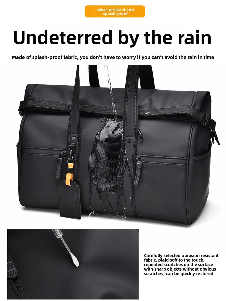 Water-Repellent Large-Capacity Travel Tote Bag with Dry/Wet Separation