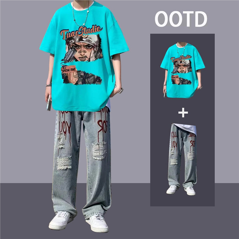 Short-sleeved T-shirt set