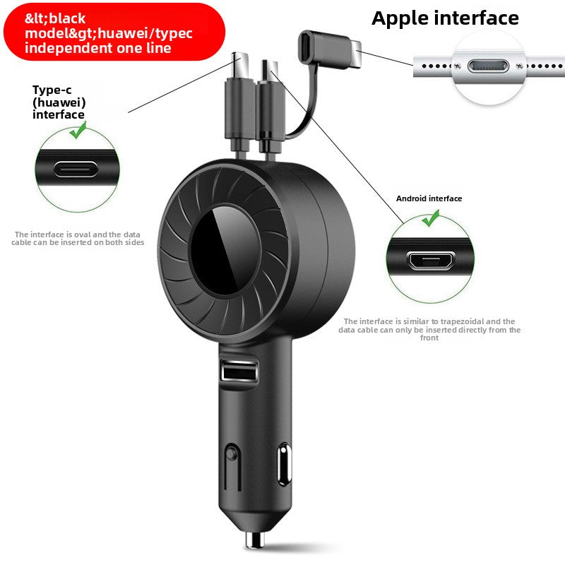 telescopic charging line car charger fast charge