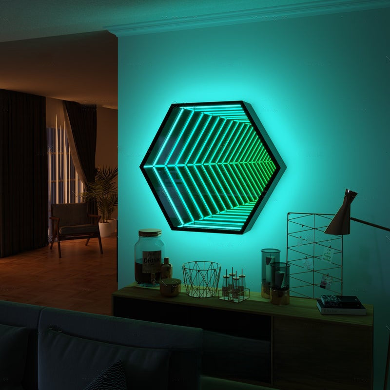 Multi-Layer LED Abyss Mirror Wall Light for Modern Decoration