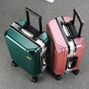 Aluminum Frame Trolley Case with USB Port and Combination Lock