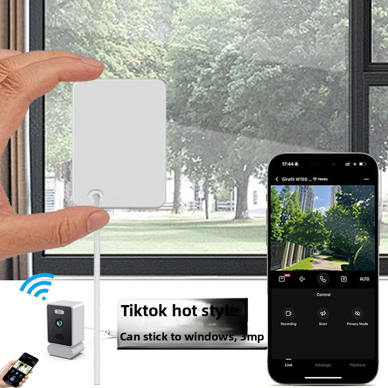New Adhesive Glass Camera Wireless Wifi Monitoring Home 3Mp High-Definition Window Camera