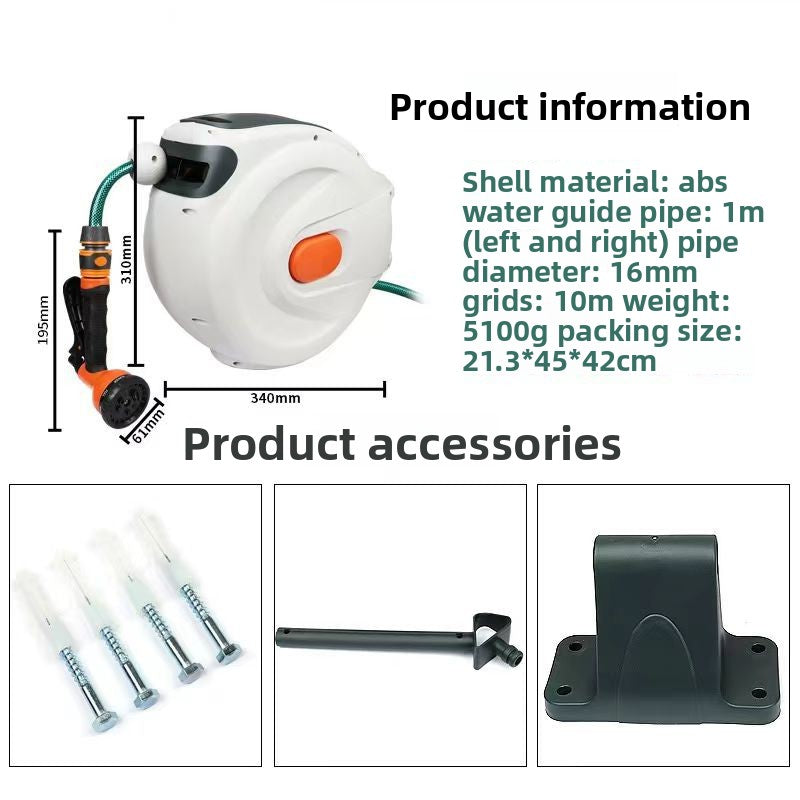 Automatic telescopic pipe reel for car washing