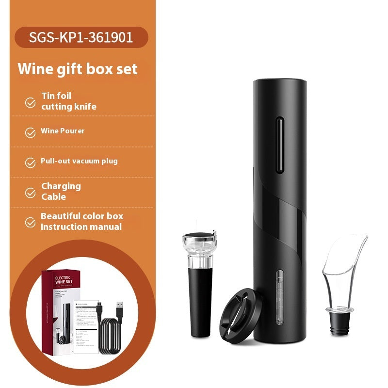 Gift Box Electric Wine Bottle Opener Four-piece Wine Electric Bottle Opener Set Wine Set Wholesale